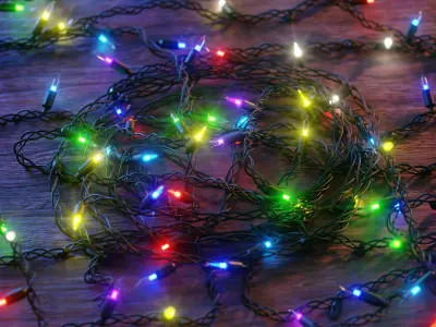 Customizable Christmas Lights - Geometry Nodes - Blender 3D model