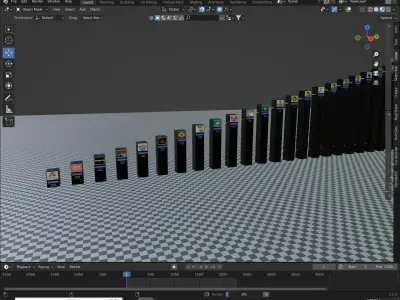 3d Comparison Video Template Animated 2023 Low-poly 3D model