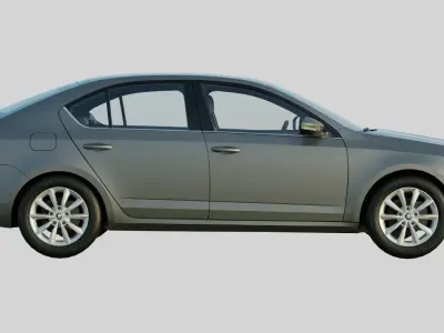 Skoda Octavia 2019 Base Model Low-poly 3D model