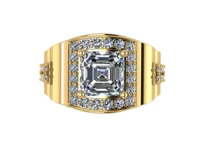 Man ring 3D printable for gold and silver 3D print model