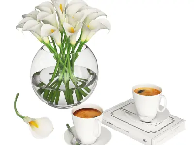 Calla Flowers 3D model