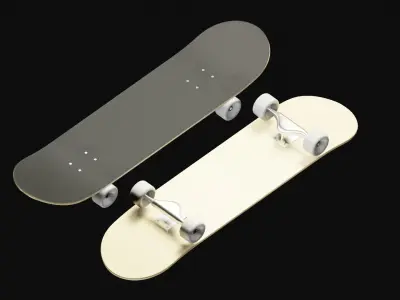Skateboard game-ready two skateboards Free 3D model
