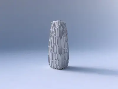 Vase triangle with organic dents 3D print model