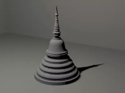 Buddhist Chaithya Sri Lanka Low-poly 3D model