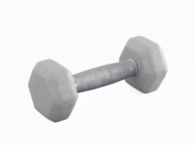 Rubber Dumbbell 02 Low-poly 3D model