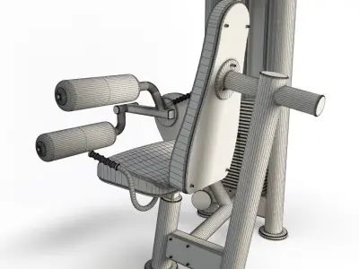 Gym Seated Legs Curl 3D model