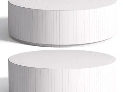 Grande table basse ronde Clarice 3D model