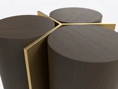 Side Table Baker Cylinder 3D model