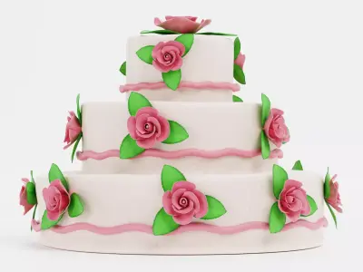 -Cake V6-Wedding- 3D model