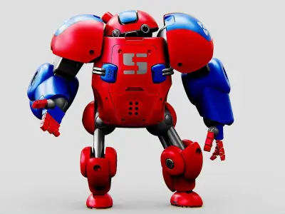 TOY BOT MONG Rigged for Unreal Engine - Unity - MIXAMO 3D model