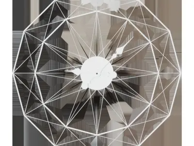 wall clock Spirographix 3D model
