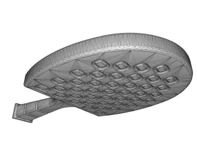 Classic Table Tennis Racquet Low-poly 3D model