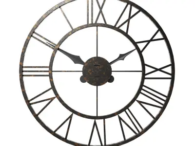 Distressed Indoor Outdoor Clock - Large 3D model