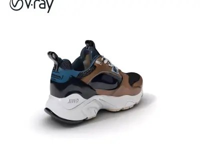 Modern Sneaker D Model Pack Low-poly 3D model
