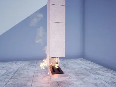 Fire Place 3d Free 3D model