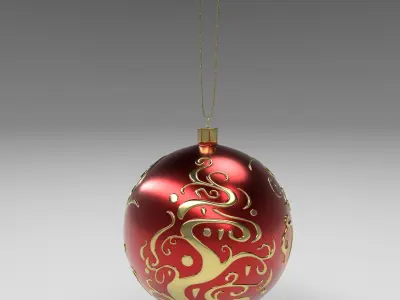 Christmas Red Ball 3D model