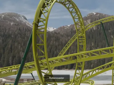 10 Rollercoaster 3D Model Collection