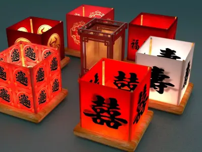 Chinee water lantern 3D model