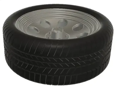 AR Baja Wheels with Tires and Brakes for 3D Printing 3D print model