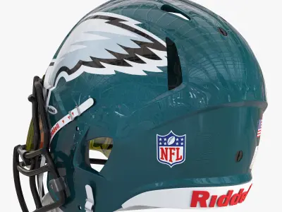 Riddell speed helmet philadelphia eagles 3D model