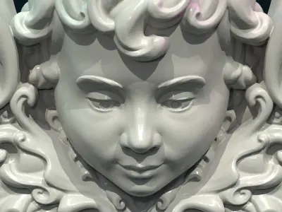 Angel Cherub bas-relief 3D print model