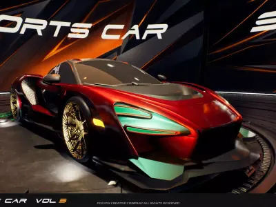 Sportscar VOL 3 Low-poly 3D model