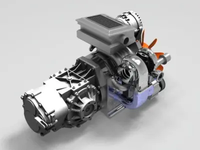 Wankel Engine 3D print model