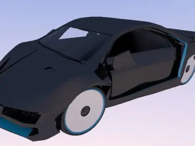 Sport Car Low-poly 3D model