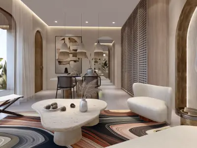 Wabi sabi style modern vacation apartement sketchup design 3D model