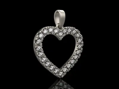 heart pendant model 690 3D print model