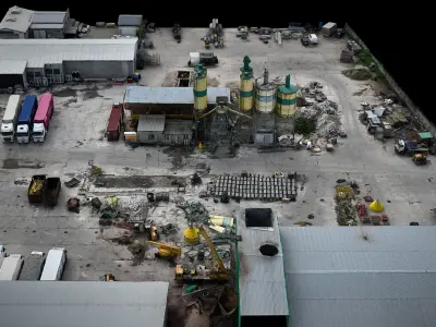 factory terrain industrial construction-site photogrammetry Low-poly 3D model