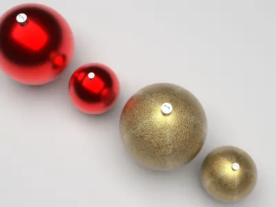 Christmas Balls Set 3D model