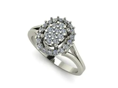 fancy ring for dimonds 3D print model