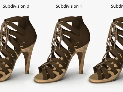 High Heeled Low-poly 3D model