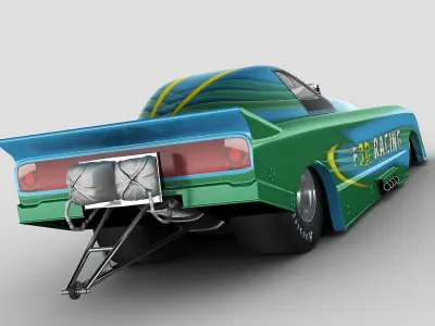 Dragster NHRA FunnyCar 3D model