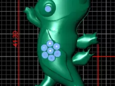 Diamond Lizard Pendant 3D print model