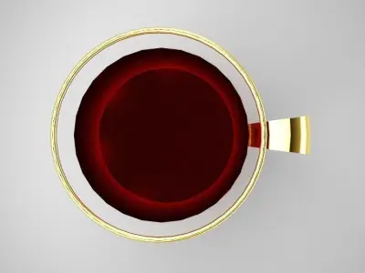 Tea Cup Low-poly 3D model