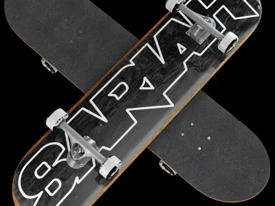 Skateboard set 001 3D model