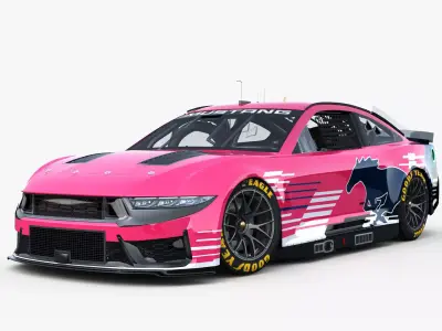 NASCAR Mustang 2024 Template 3D model