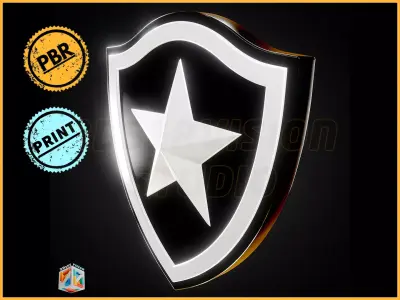 Botafogo De Futebol E Regatas logo - Cinematic - 3D print 3D model