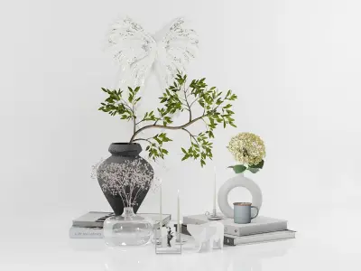 White Decorative Set 3D model