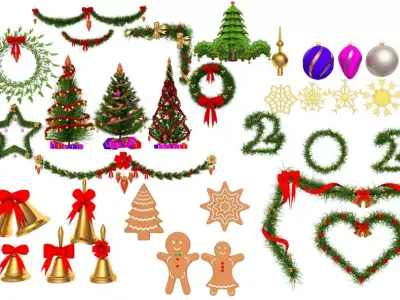 Christmas collection 3D model