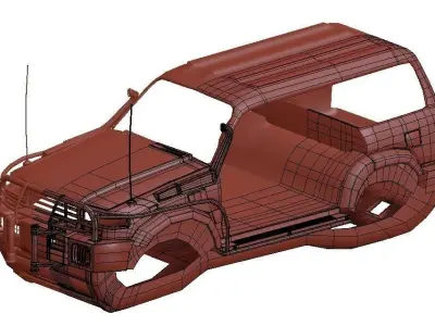 Toyota land-cruser sv8 3d Model Low-poly 3D model