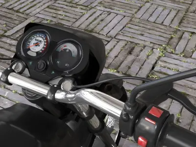 Splendor Motercycle Low-poly 3D model