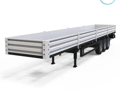 Trailer flatbed 3D model