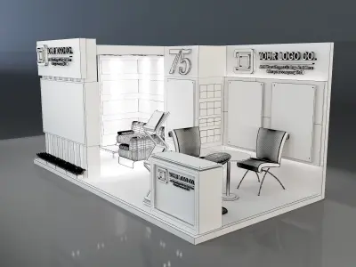 Booth Exhibition Stand a203b 3D model