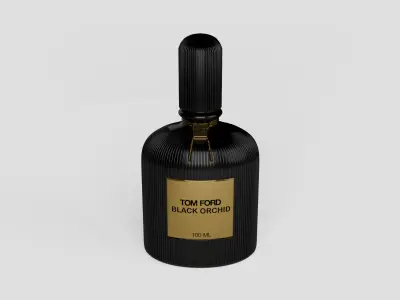Tom Ford Orchid black perfume Free low-poly 3D model
