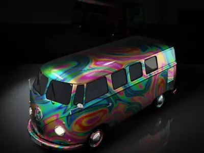 Hippie Bus VW T1 3D model