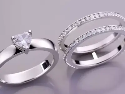 Lovely Enhancer heart ring US6 3D print model