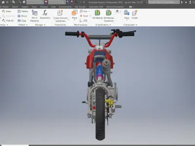 Pit bike is a small motorcycle 3D model